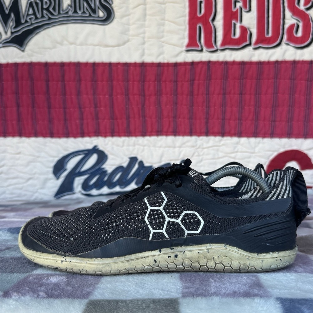 Size 40/M7 - Vivobarefoot Geo Racer Knit Black Obsidian Minimalist Barefoot Shoe